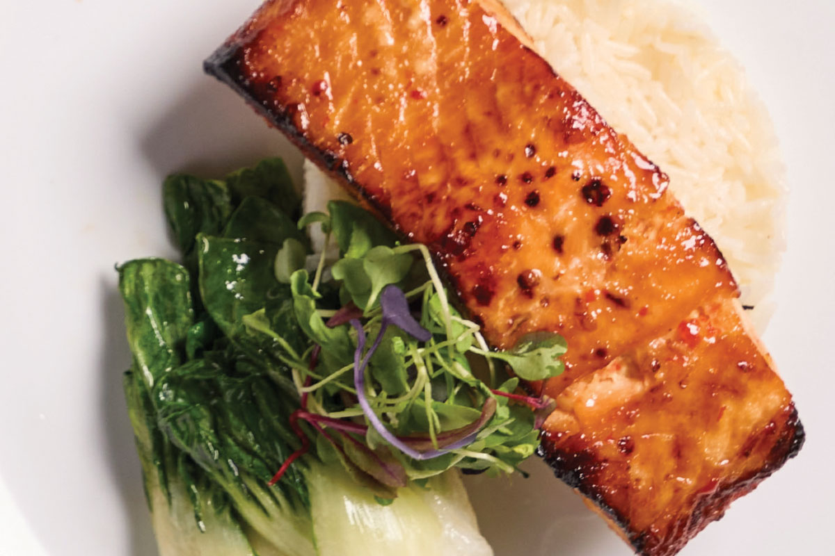 Salmon and bok choy