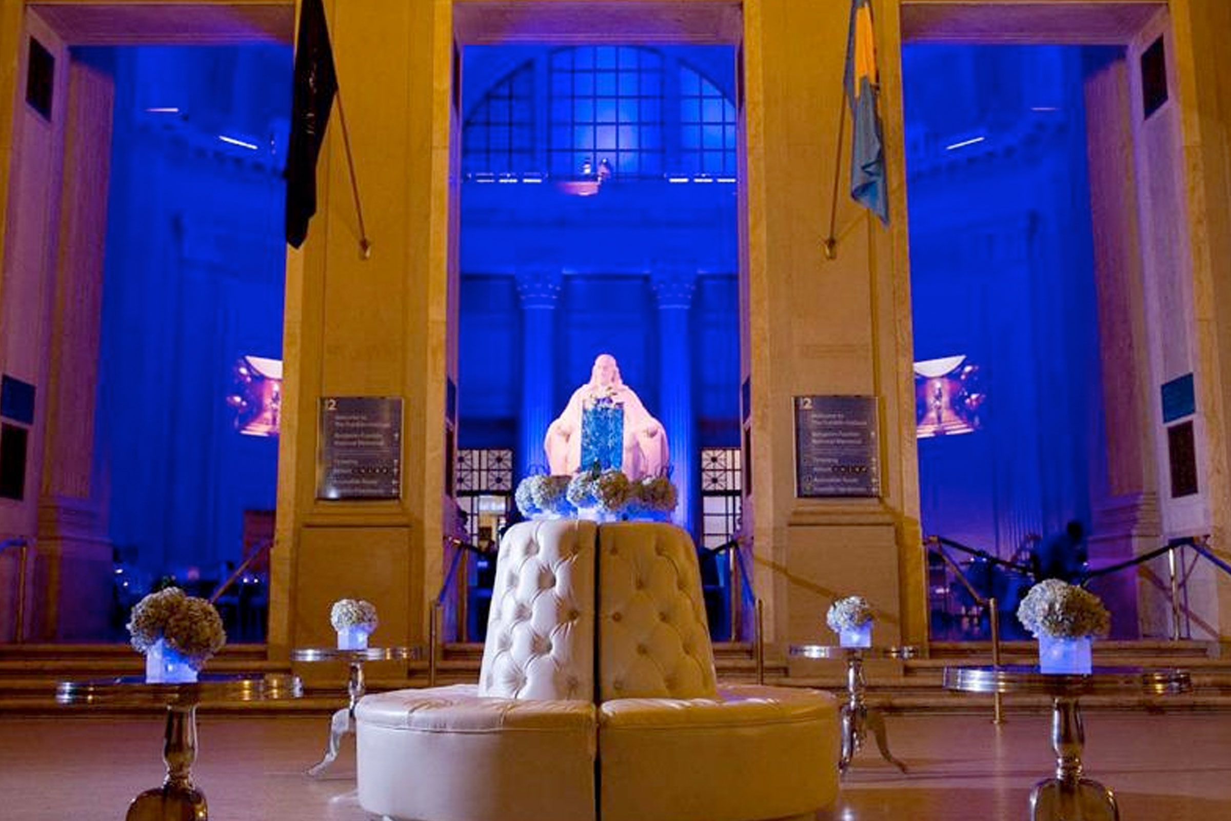 low view of memorial space